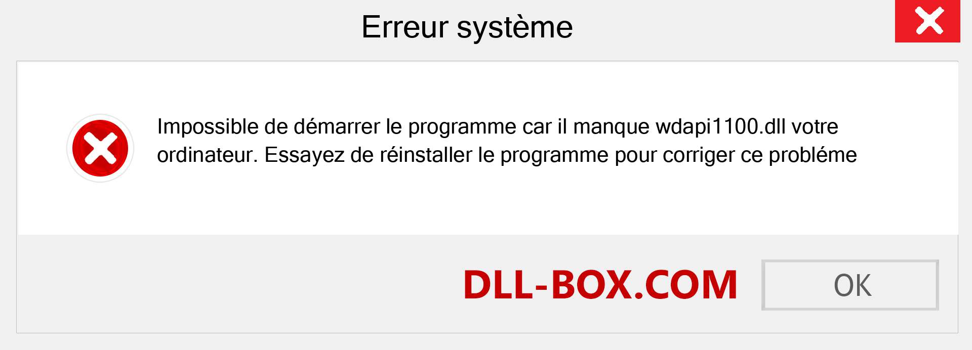 Le fichier wdapi1100.dll est manquant ?. Télécharger pour Windows 7, 8, 10 - Correction de l'erreur manquante wdapi1100 dll sur Windows, photos, images